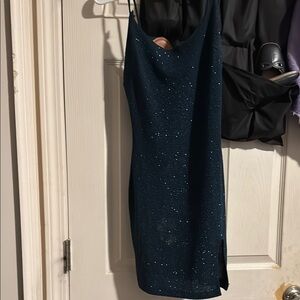 Windsor Blue Spaghetti Strap Sheath Mini Dress